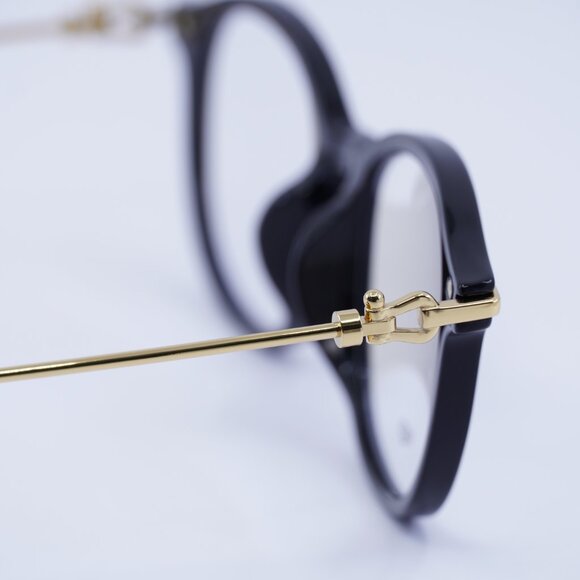 Fred FG50005F 001 Eyeglasses Black/Gold 51mm Square Frame - Picture 6 of 10